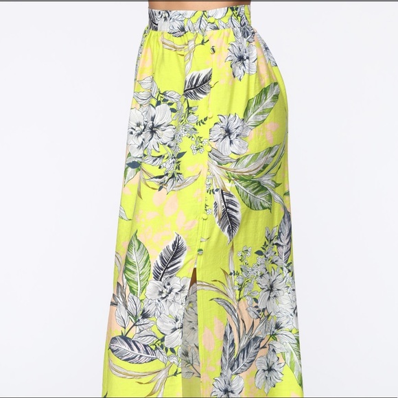 NWT Neon Green Maxi Skirt - Picture 6 of 6